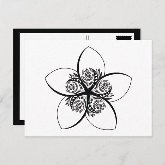 plumeria briefkaart (Voorkant / Achterkant)