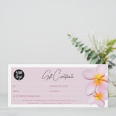Plumeria Business Logo Cadeaubon Voucher (Staand voorkant)