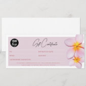 Plumeria Business Logo Cadeaubon Voucher (Voorkant / Achterkant)