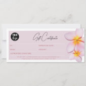 Plumeria Business Logo Cadeaubon Voucher (Voorkant)