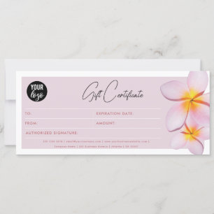 Plumeria Business Logo Cadeaubon Voucher