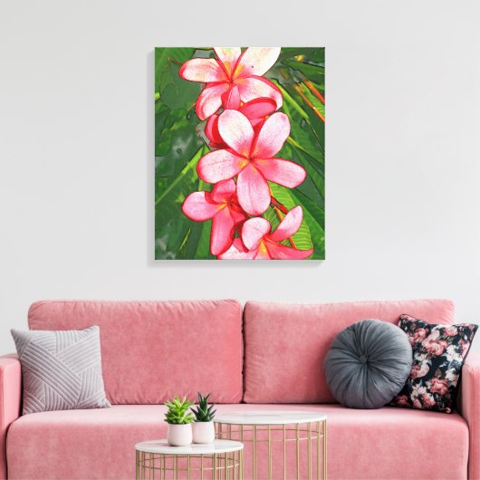 Plumeria Canvas Afdruk (Insitu (Woonkamer))