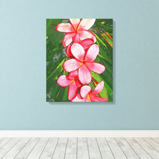 Plumeria Canvas Afdruk (Insitu (Houten vloer))