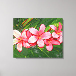 plumeria canvas afdruk