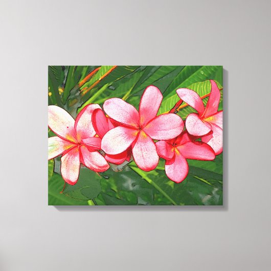 plumeria canvas afdruk (Voorkant)