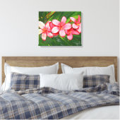 plumeria canvas afdruk (Insitu (Slaapkamer))