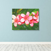plumeria canvas afdruk (Insitu (Houten vloer))