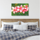 plumeria canvas afdruk (Insitu (Slaapkamer))