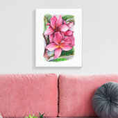 Plumeria Canvas Print (Insitu (Woonkamer))