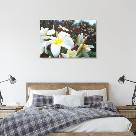 Plumeria Canvas Print 1 (Insitu (Slaapkamer))