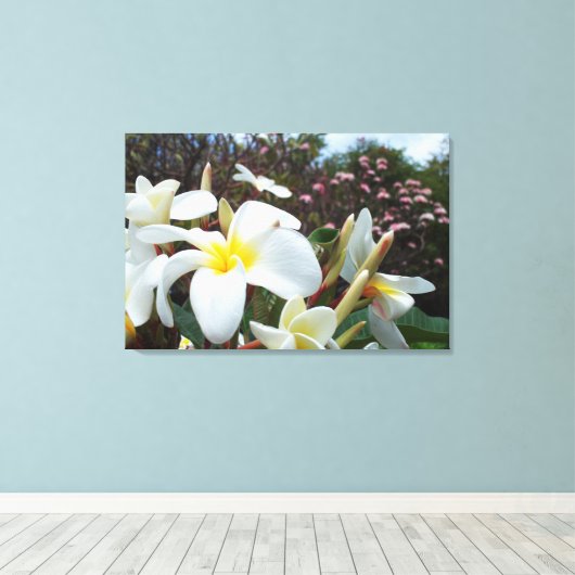 Plumeria Canvas Print 1 (Insitu (Houten vloer))