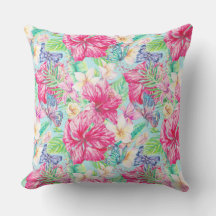 Plumeria Chinese Hibiscus Foliage Butterflies