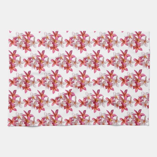 Plumeria Collage Keukenhanddoek (Horizontaal)