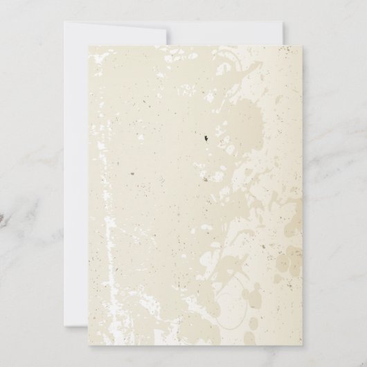 plumeria en ivoorbeige bruiloft kaart (Achterkant)