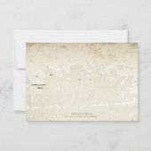  plumeria en ivy beige bruiloft RSVP-kaart RSVP Kaartje (Achterkant)