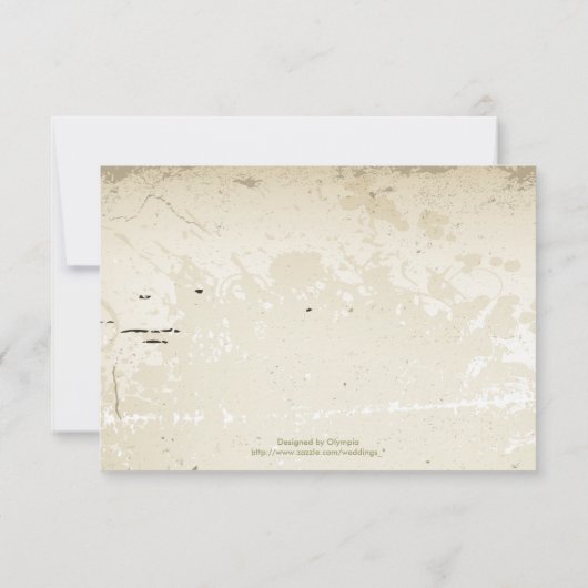 plumeria en ivy beige bruiloft RSVP-kaart RSVP Kaartje (Achterkant)