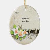 Plumeria en Ivy Grunge Custom ornament (Rechts)