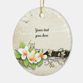 Plumeria en Ivy Grunge Custom ornament (Links)