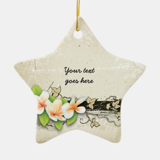  Plumeria en Ivy Grunge Custom ornament (Voorkant)