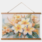 Plumeria en Shell Ginger Hangend Wandkleed (Voorkant)
