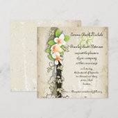 plumeria en uitnodiging voor de bruiloft van ibei (Voorkant / Achterkant)