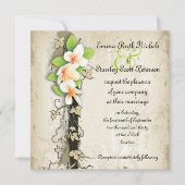  plumeria en uitnodiging voor de bruiloft van ibei (Voorkant)