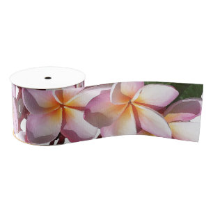 Plumeria Floral Flowers Grosgrain Ribbon Grosgrain Lint