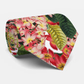 Plumeria Floral Flowers Tropisch Stropdas (Opgerold)