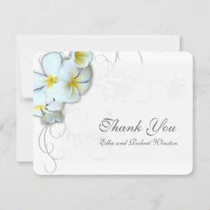 Plumeria Flourish Persoonlijk Opmerking Bedankkaart