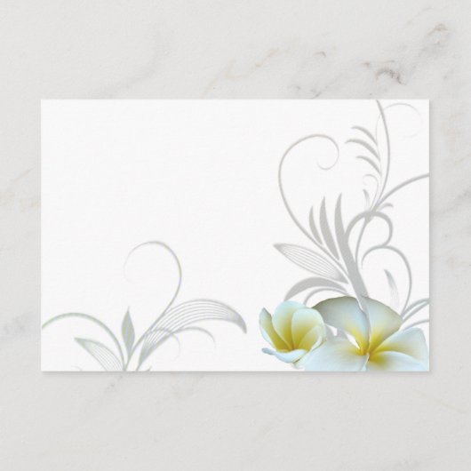 Plumeria Flourish Reception Venue Enclosure Informatiekaartje (Achterkant)