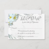 Plumeria Flourish RSVP Wedding Enclosure Kaart (Voorkant)