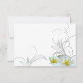 Plumeria Flourish RSVP Wedding Enclosure Kaart (Achterkant)