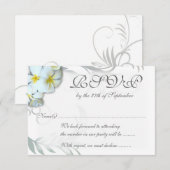 Plumeria Flourish RSVP Wedding Enclosure Kaart (Voorkant / Achterkant)