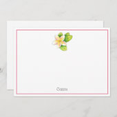 Plumeria Flower Notitiekaartje (Voorkant / Achterkant)