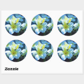 plumeria flower ronde sticker (Vel)