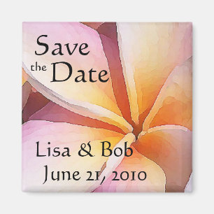 Plumeria Flower Save the Date Magnet
