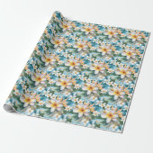 Plumeria Flowers Cadeaupapier (Uitgerold)