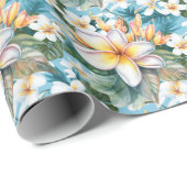 Plumeria Flowers Cadeaupapier (Rol Hoek)