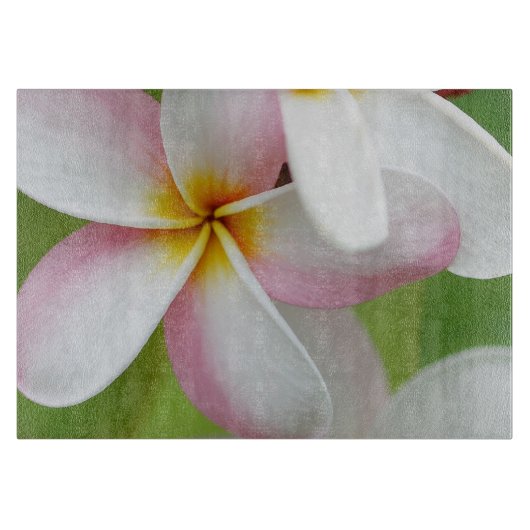 Plumeria Flowers Hawaiian Frangipani Floral Flower Snijplank (Voorkant)