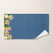 Plumeria Flowers on Award Blue Bad Handdoek (Handdoek)