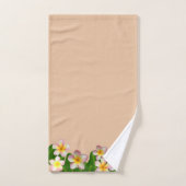Plumeria Flowers on Champagne Beige Bath Towel Set Bad Handdoek (Handdoek)