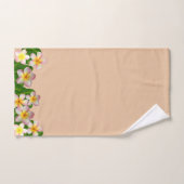 Plumeria Flowers on Champagne Beige Bath Towel Set Bad Handdoek (Handdoek)