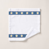 Plumeria Flowers op Blue & White Bath Towel Set Bad Handdoek (Wasdoekje)