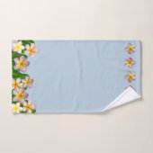 Plumeria Flowers op Light Blue Bath Towel Set Bad Handdoek (Handdoek)