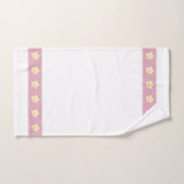 Plumeria Flowers op Light Roos Gold & White Bad Handdoek (Handdoek)