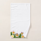 Plumeria Flowers op White Bath Towel Set Bad Handdoek (Handdoek)