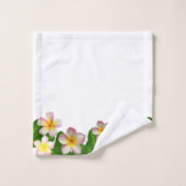 Plumeria Flowers op White Bath Towel Set Bad Handdoek (Wasdoekje)