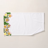 Plumeria Flowers op White Bath Towel Set Bad Handdoek (Handdoek)