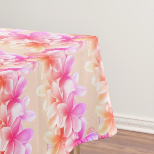 Plumeria Flowers Pink Oranje Tablecloth Tafelkleed (Voorbeeld)
