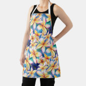 Plumeria Flowers Tropical Island Kitchen Apron Schort (Insitu)